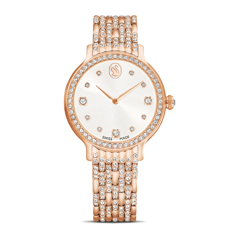 Swarovski Damen Rosen-Gold,Kristall,Silber Imber (31 Mm) Silbernes Sunray-Zifferblatt / Uhr - Bild 2
