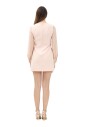 robe-courte-rose-avec-manches-en-georgette