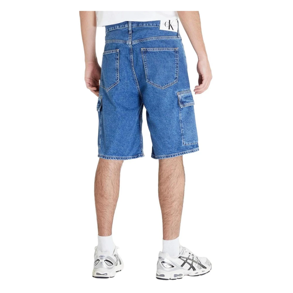 Calvin Klein Jeans Blauwe Katoenen Jeans met Rits Blue Heren