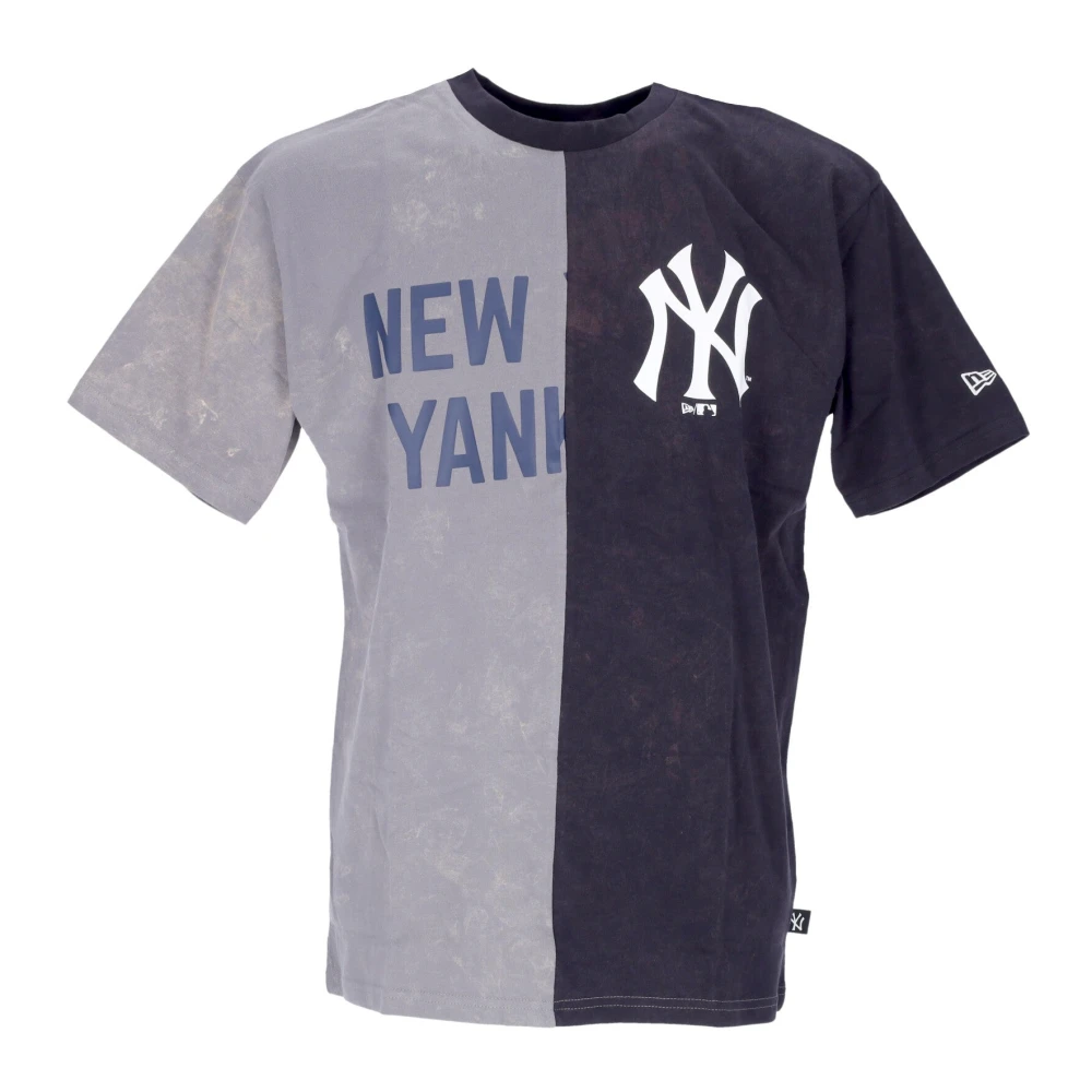 New era Yankees Grafische Tee Storm Grijs Navy Multicolor Heren