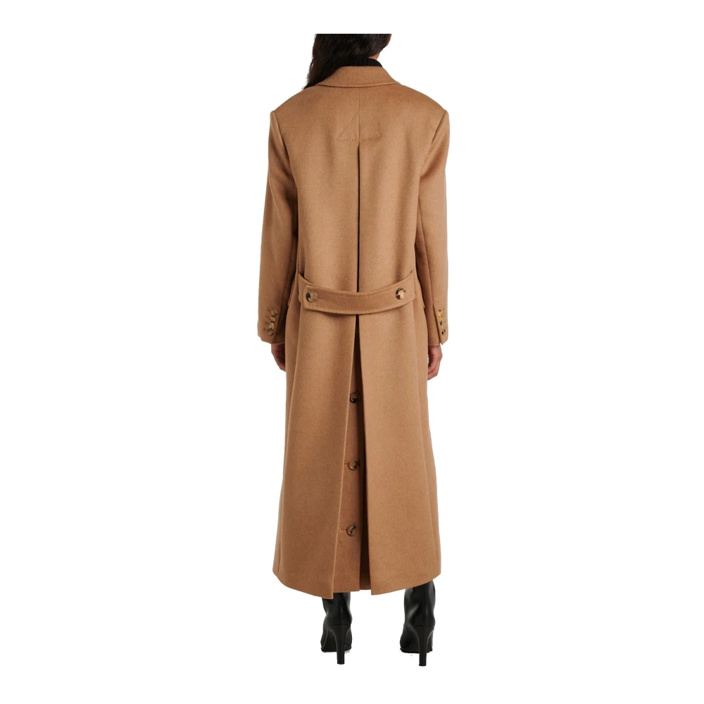 Max Mara Wollen jas met reverskraag Brown Dames