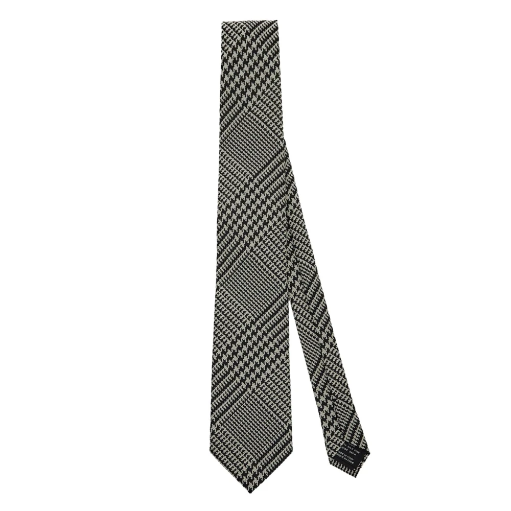 Tom Ford Zwart en wit zijden stropdas Multicolor Heren