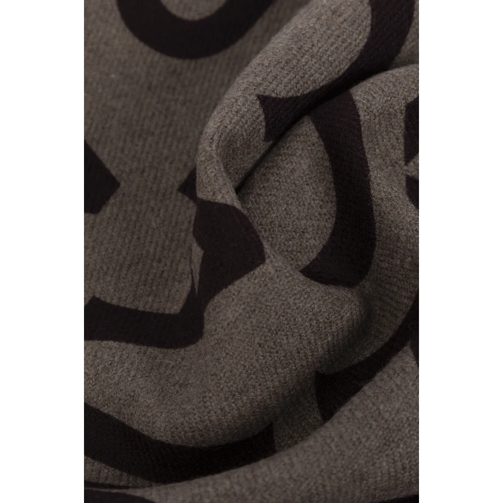 Salvatore Ferragamo Wollen sjaal met monogram Brown Dames