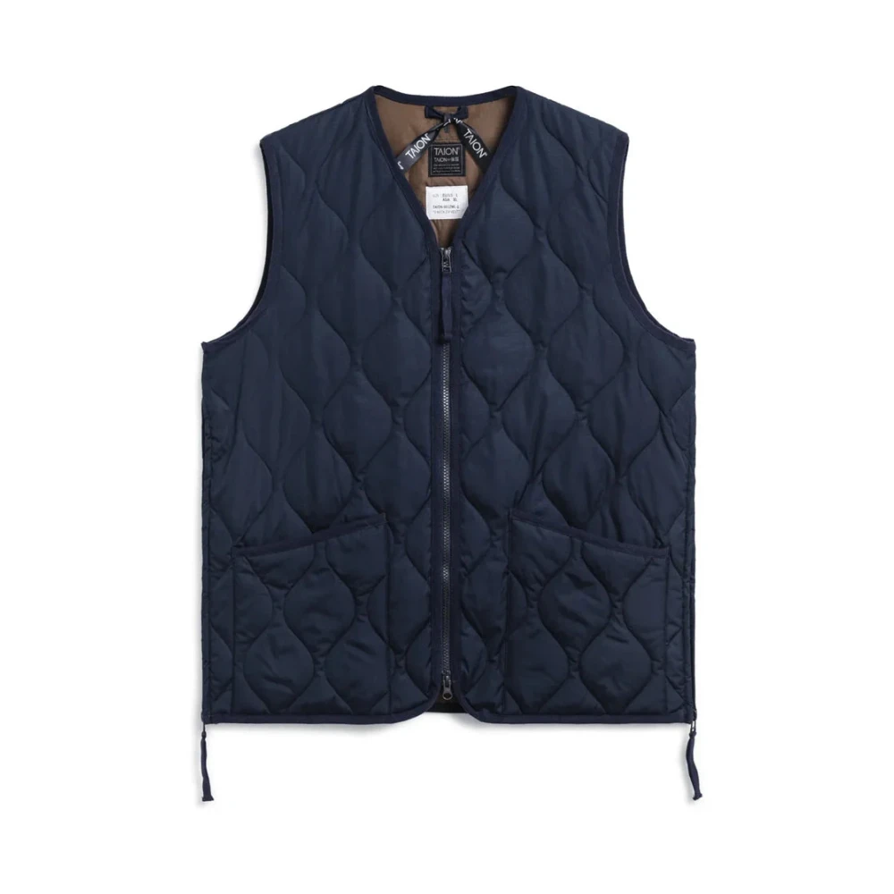 Taion Militaire donsvest met V-hals Blue Heren