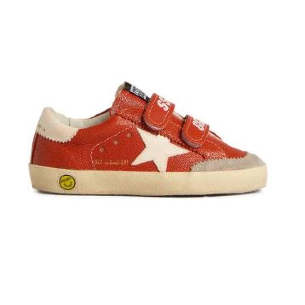 Golden Goose Unisex Kids Orange Kids Sneakers, 32 Eu, Red Old School Trainers With Star Motif