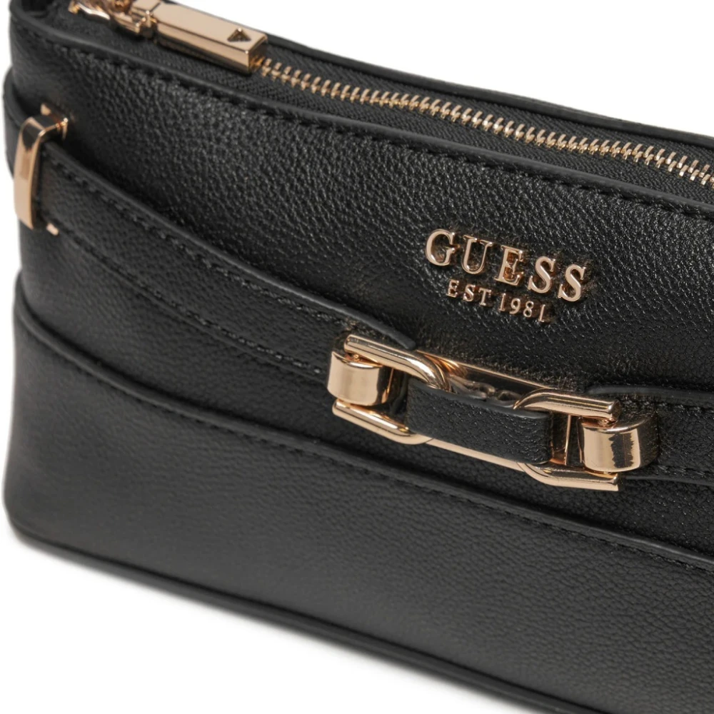 Guess Zilveren Schoudertas Stijlvol Model Black Dames