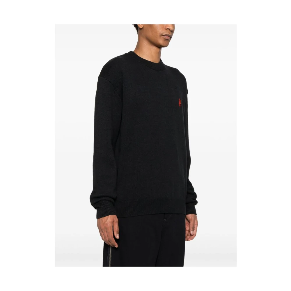 Vision OF Super Zwarte Sweatshirt met Vlam Logo Black Heren