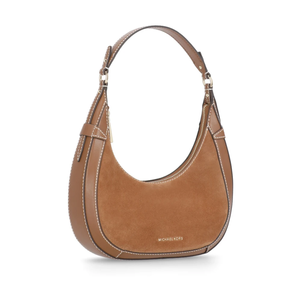 Michael Kors Bruine Suède Schoudertas Brown Dames