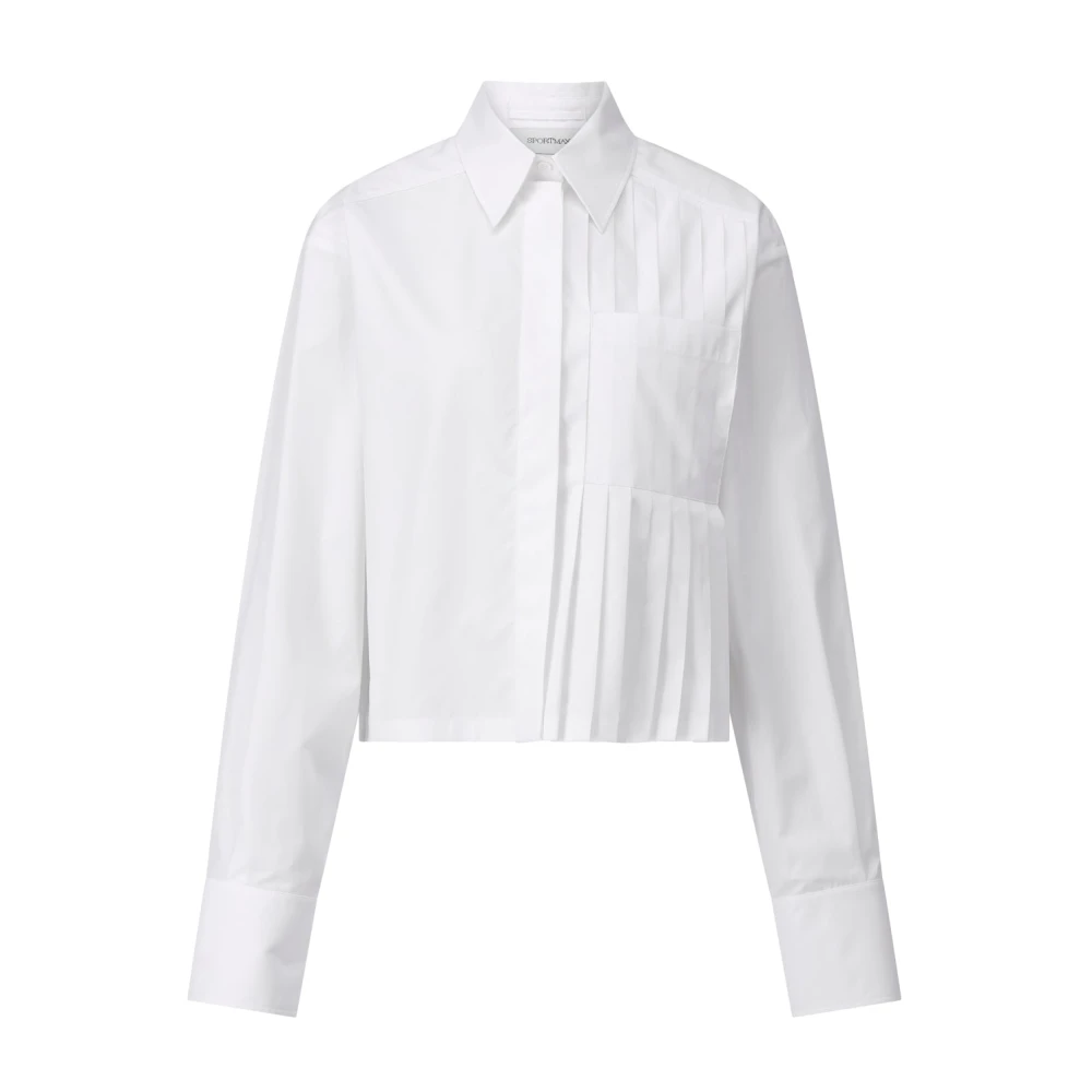 SPORTMAX Geplooide Hemdbluse Deborah White Dames