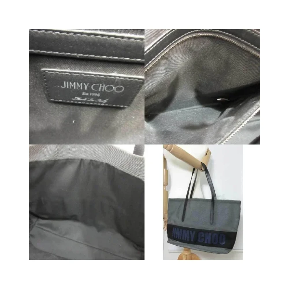 Jimmy Choo Pre-owned Fabric shoulder-bags Gray Dames