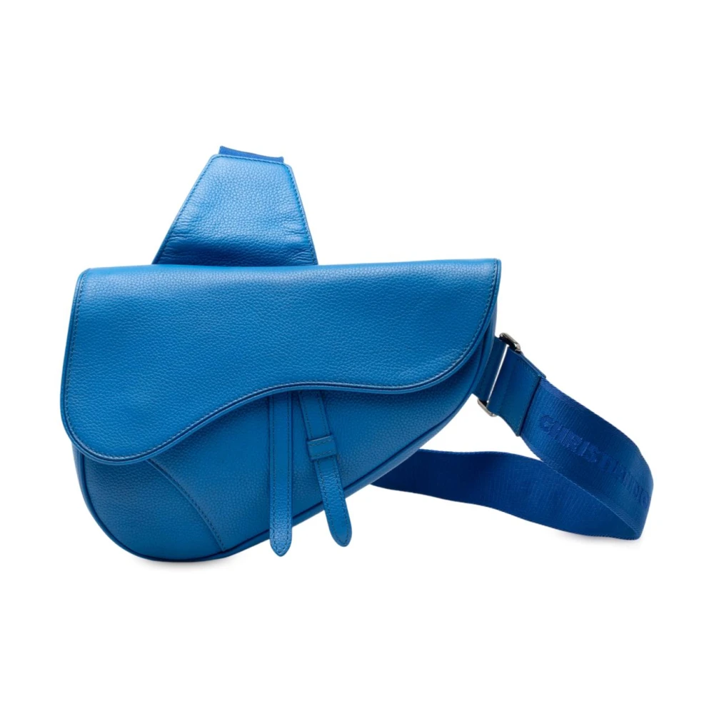 Dior Vintage Women's Blue Pre-Owned Saddle Bag