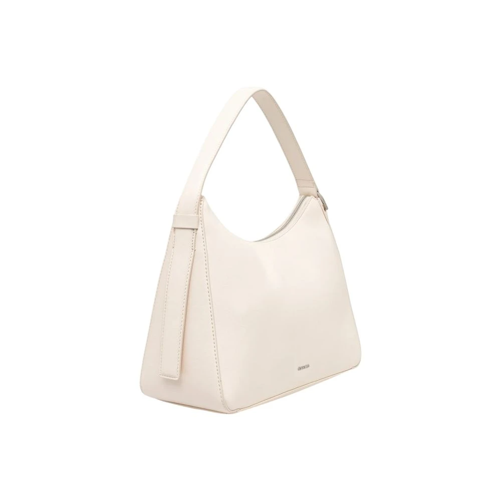 Calvin Klein Witte Polyurethaan Dames Middelgrote Tas White Dames