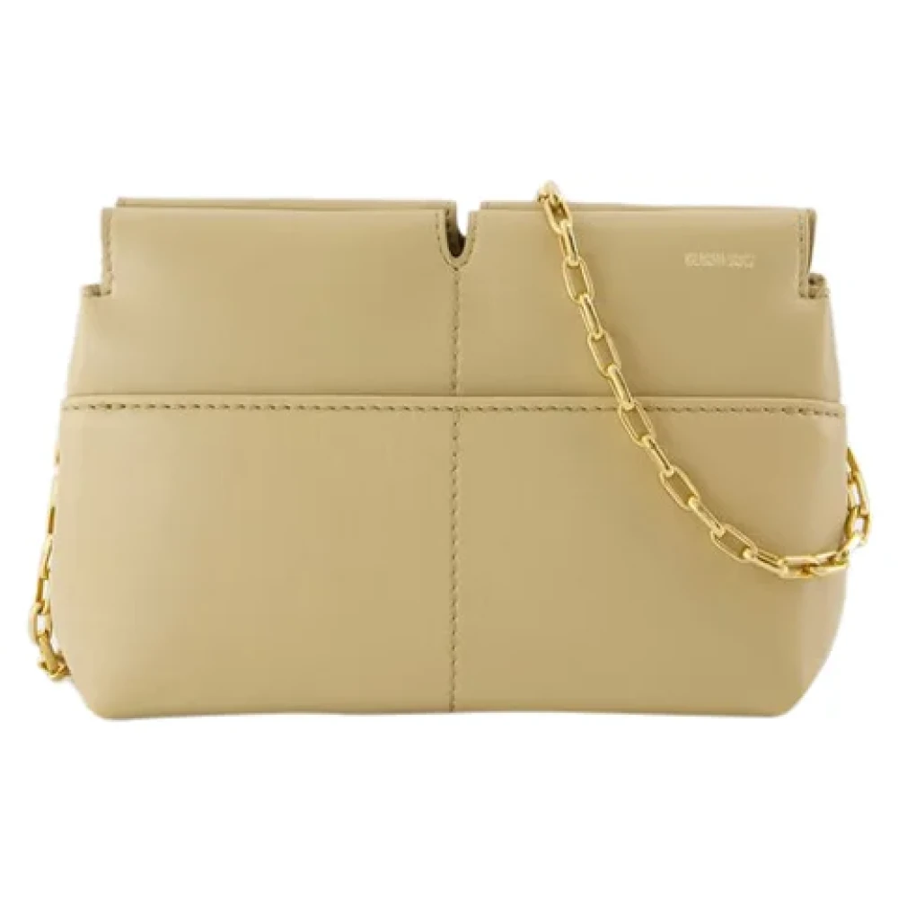 Burberry Leather clutches Beige Dames