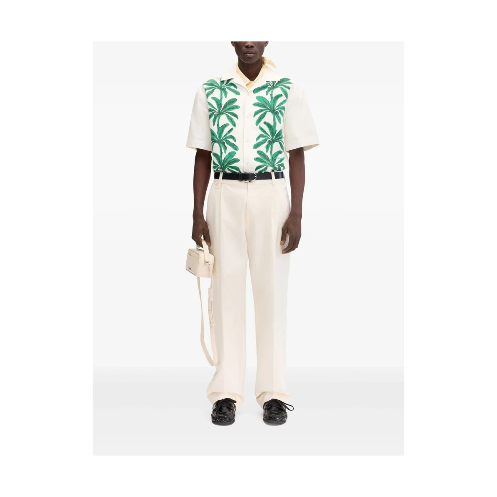 Jacquemus Beige Palmboomprint Shirt Multicolor Heren