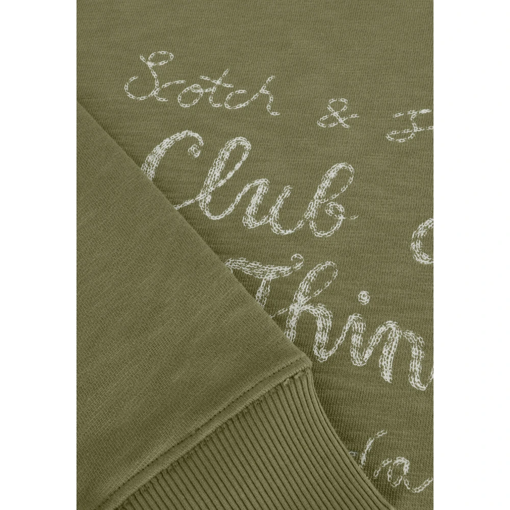 Scotch & Soda Groene Chest Artwork Sweatshirt Green Heren