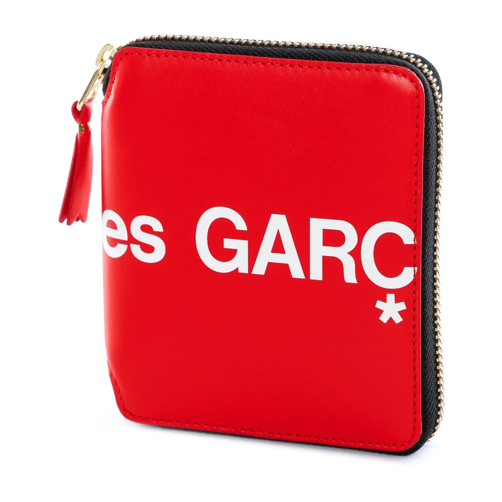 Comme des Garçons Rode Leren Portemonnee met Logo Red Heren