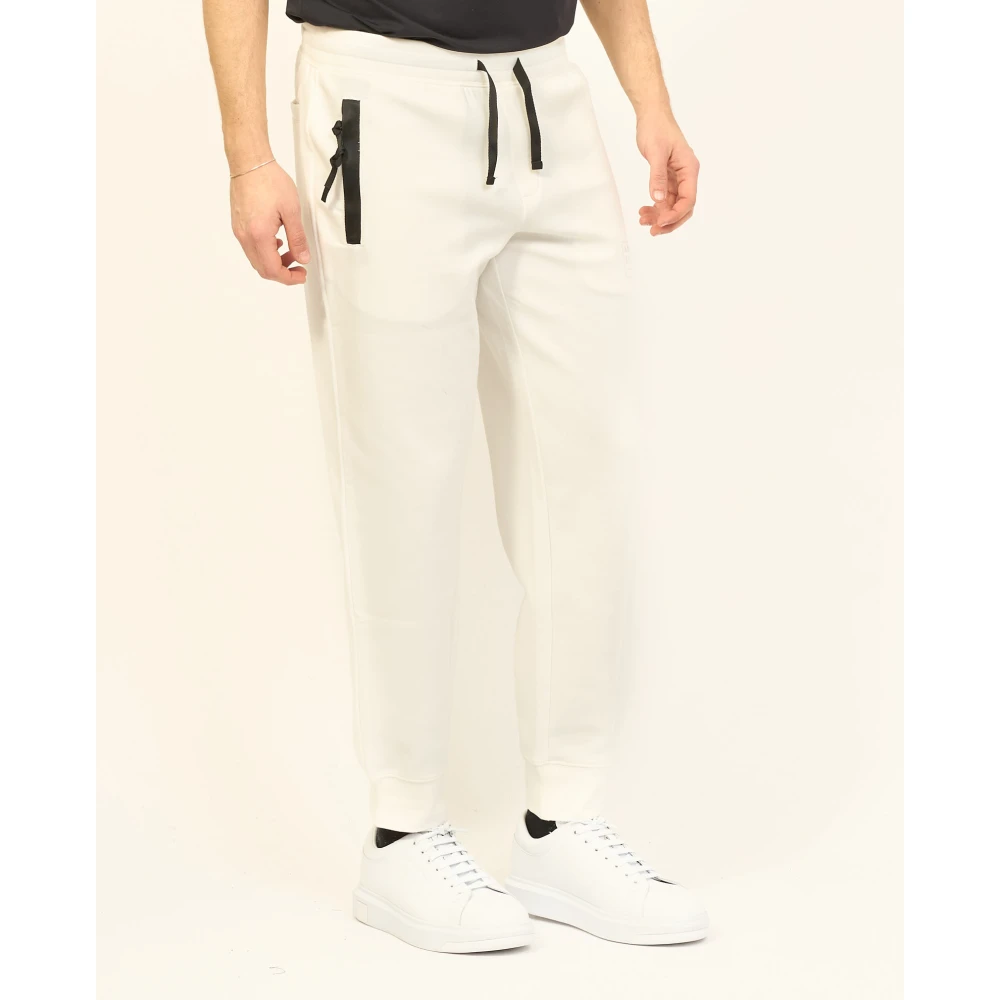 Armani Exchange Witte Jogger Sweatpants met Elastische Taille White Heren