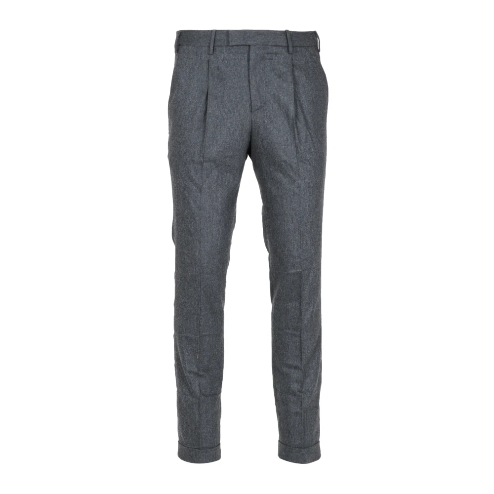 PT Torino Zachte Stretch Wollen Broek Gray Heren