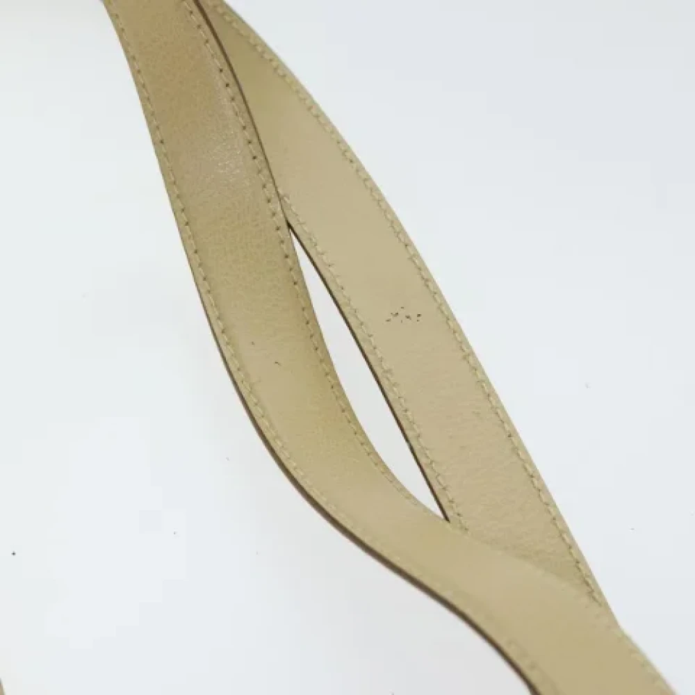 Salvatore Ferragamo Pre-owned Leather shoulder-bags Beige Dames
