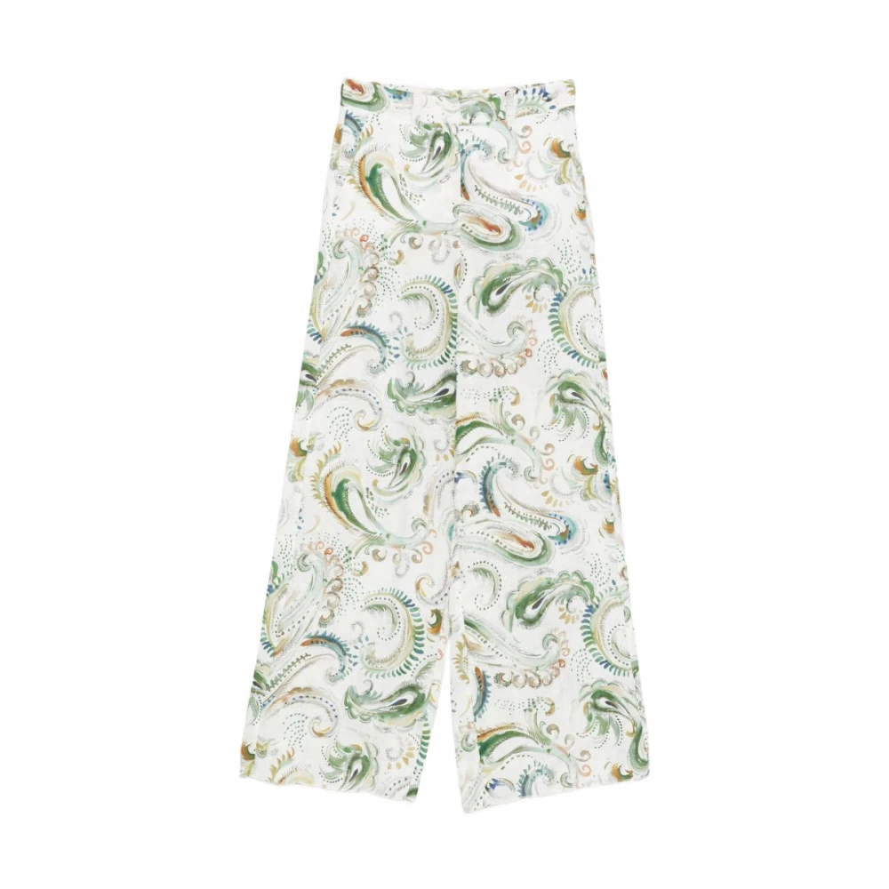 Marella Women's White Wide Trousers - Wide Trousers - 2XS - Trousers