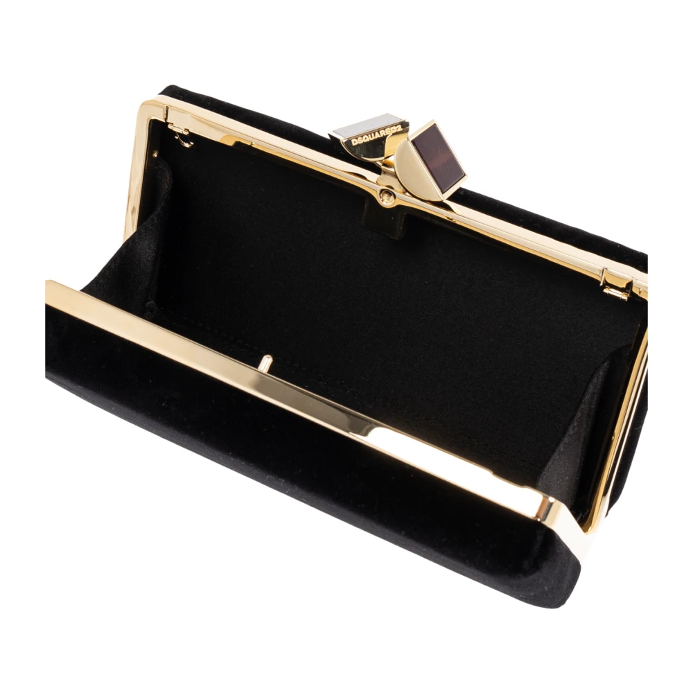 Dsquared2 Velvet clutch Black Dames