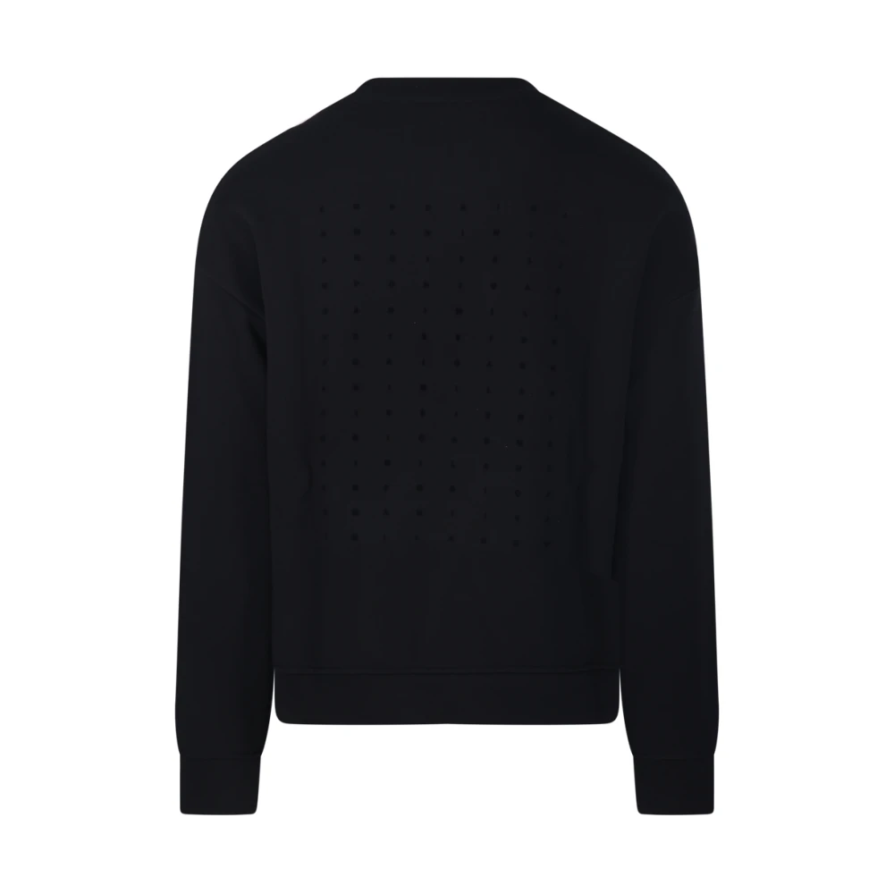 Emporio Armani Klassieke Ronde Hals Sweatshirt in Zwart Black Heren