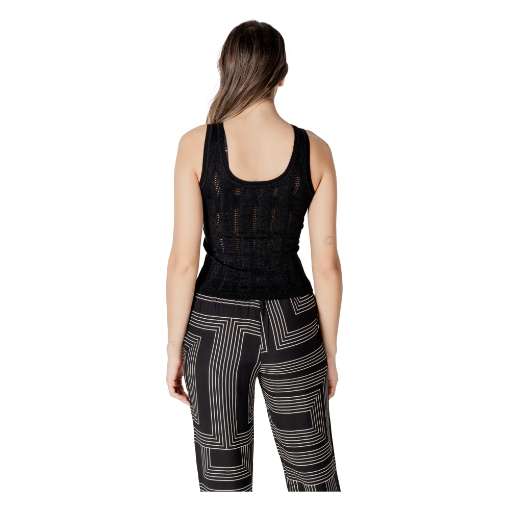 Jacqueline de Yong Zwarte Square Neck Tank Top Black Dames