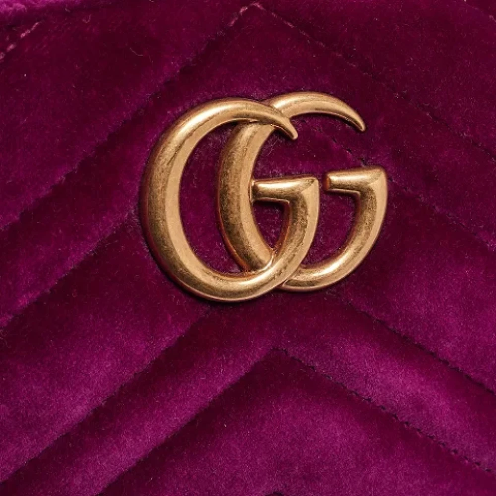 Gucci Vintage Pre-owned Velvet gucci-bags Purple Dames