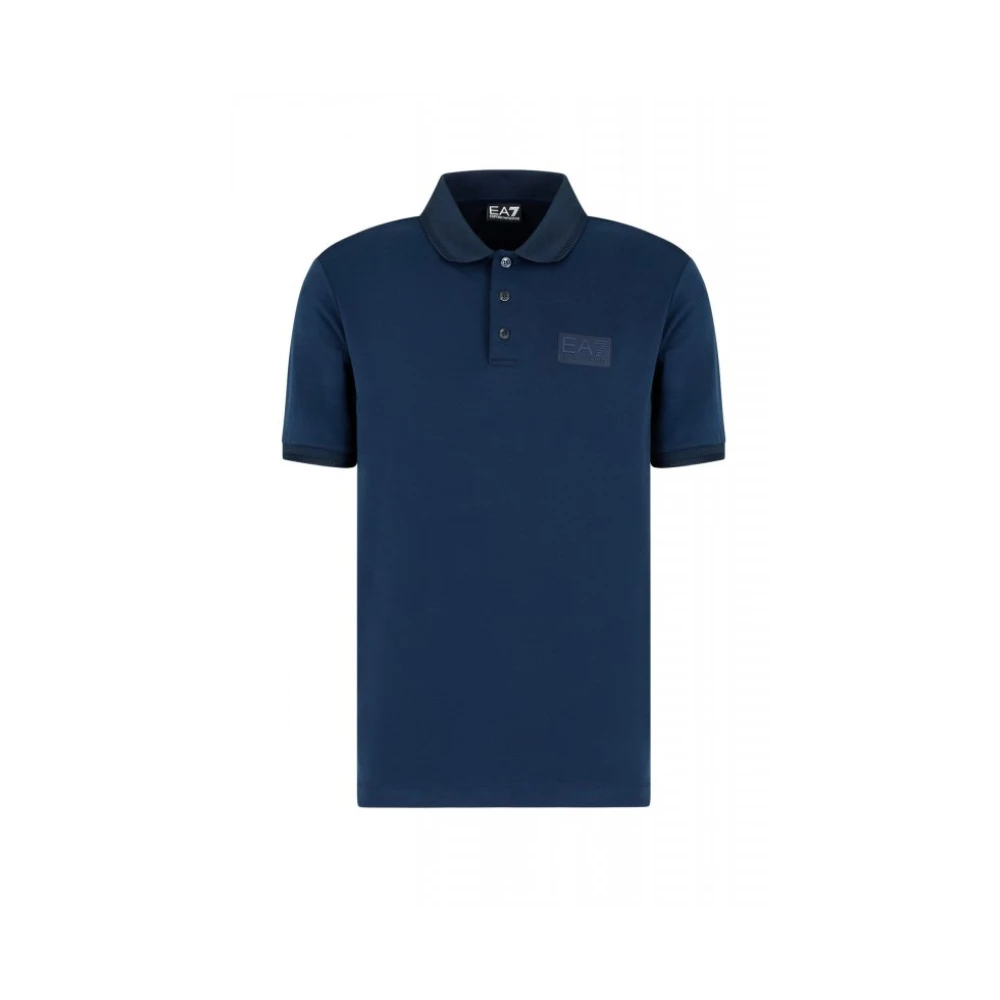 Emporio Armani Ea7 Herren Blau Polo Logo