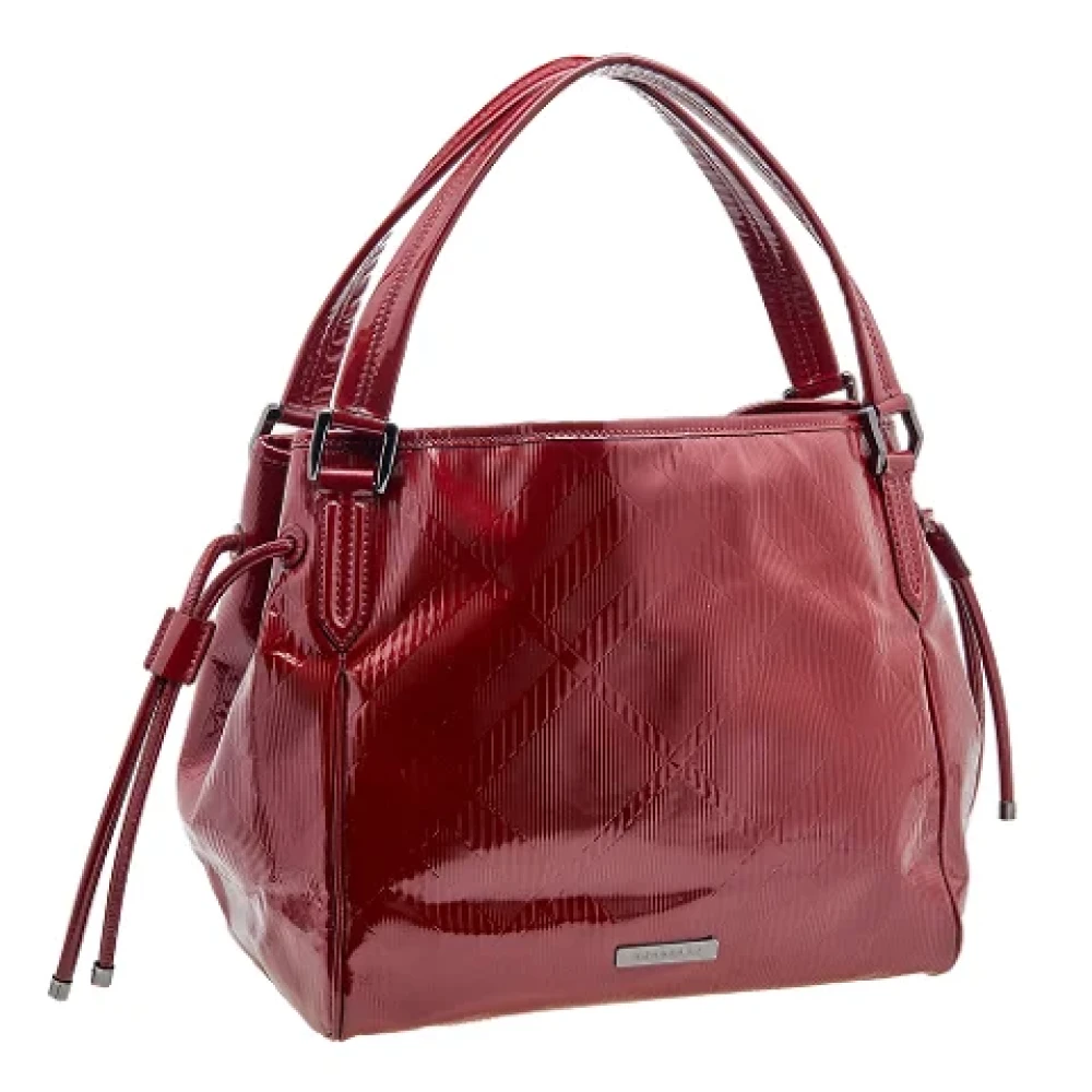 Burberry Vintage Pre-owned Leather totes Red Dames
