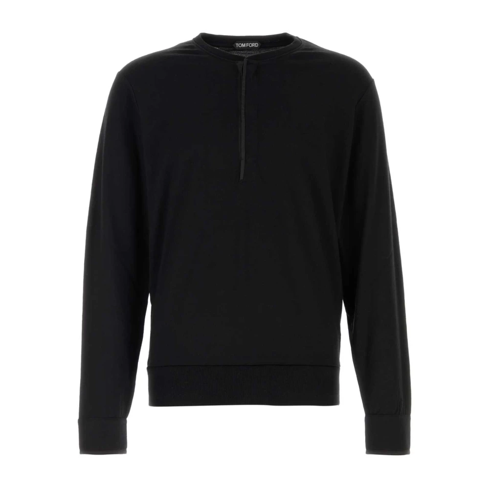 Tom Ford Men's Black Zip-Throughs, M, Wool-Blend Jumper