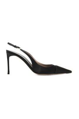 Satin och kristallstenar Slingback