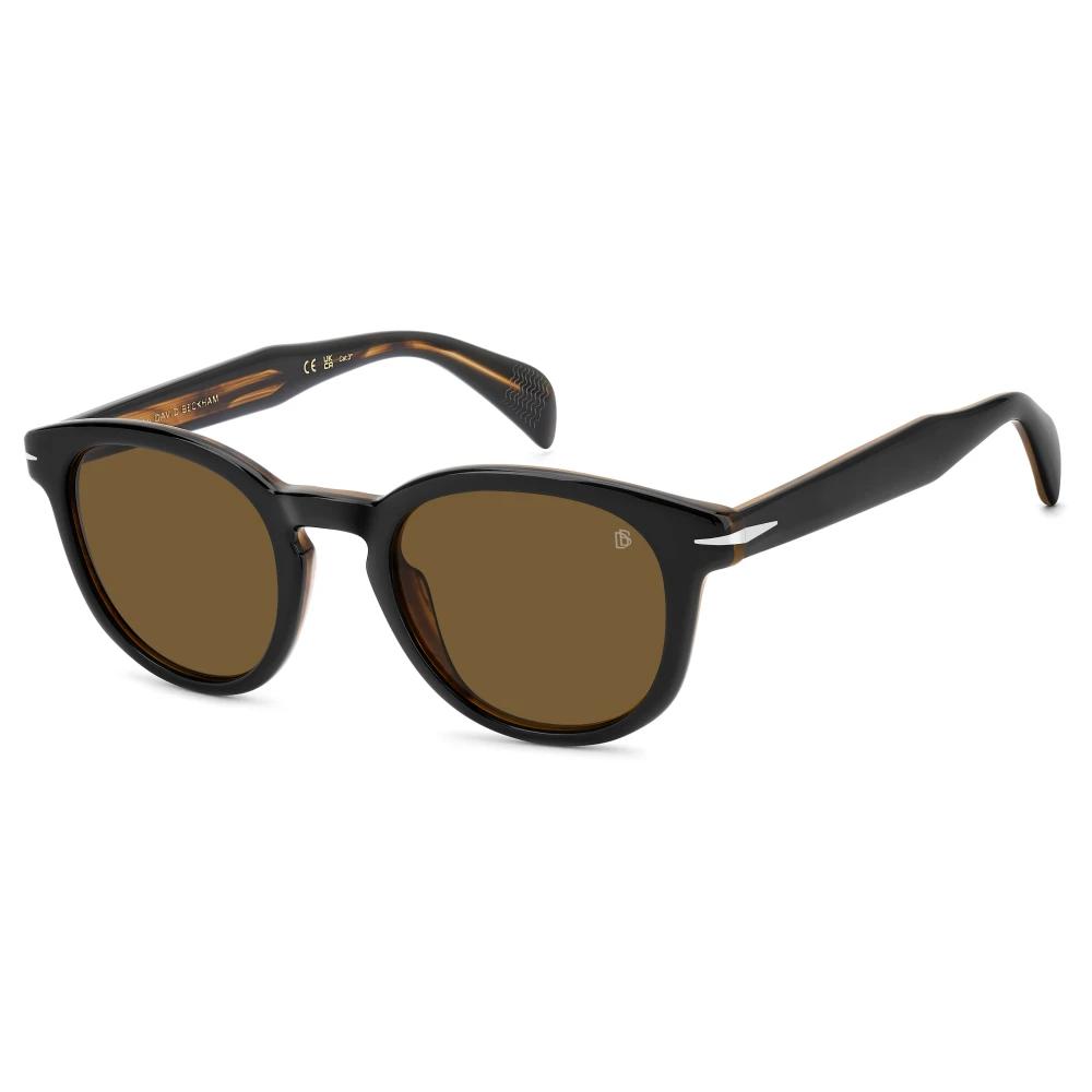 Eyewear By David Beckham Brown Sunglasses, Male, 50 Mm, Black Striped Sunglasses