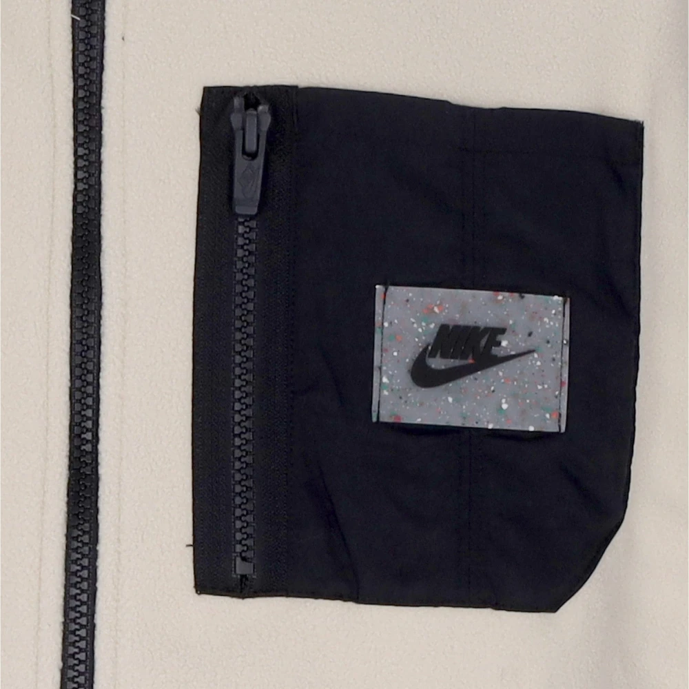 Nike Mouwloos Polar Fleece Vest met hoge hals Beige Heren