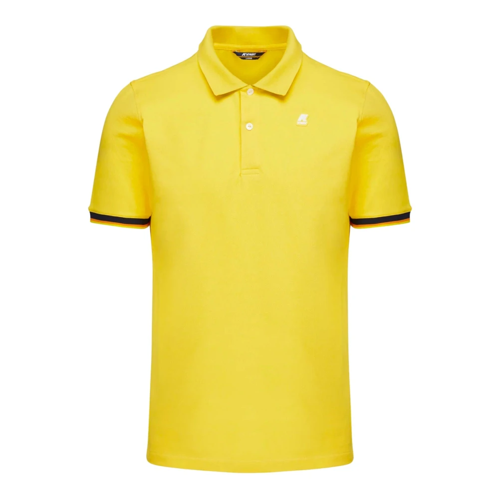 K-Way Vincent Logo Silikon Polo - Modern Design, Regular Fit Yellow, Herr