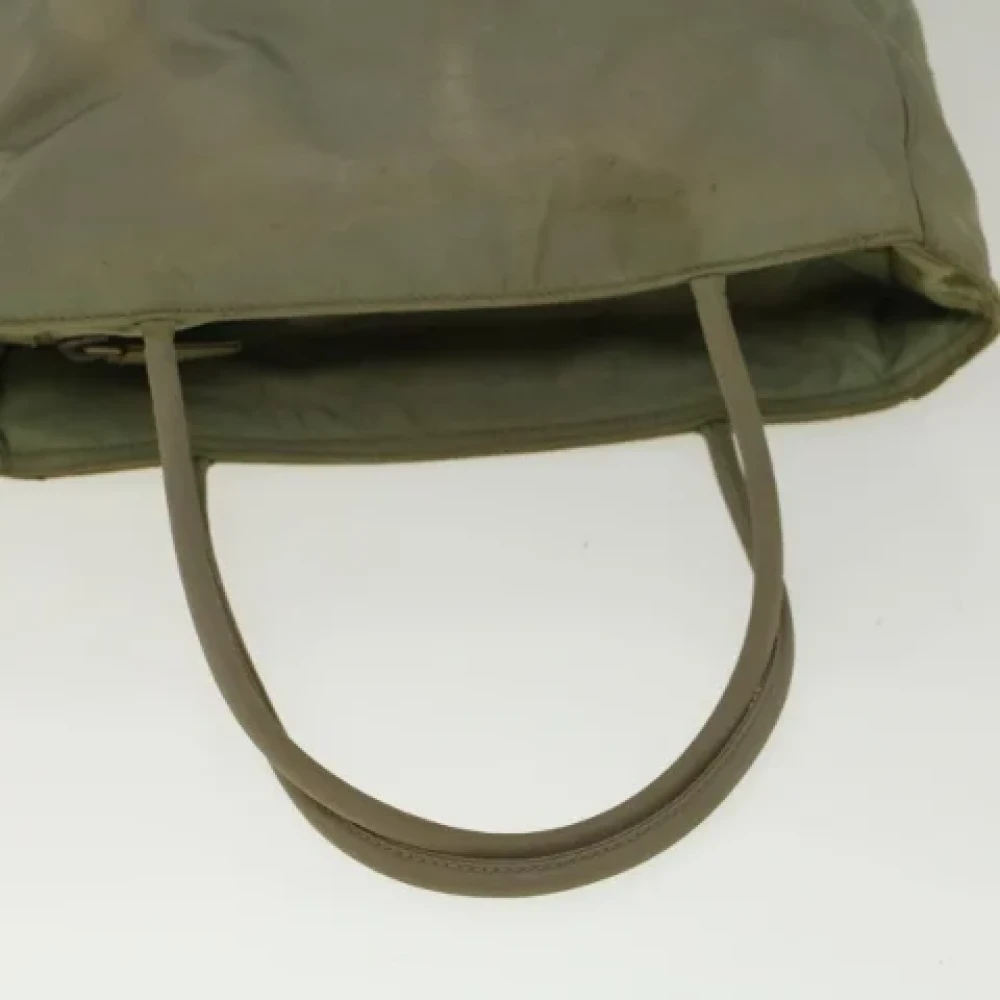 Prada Vintage Pre-owned Nylon handbags Green Dames