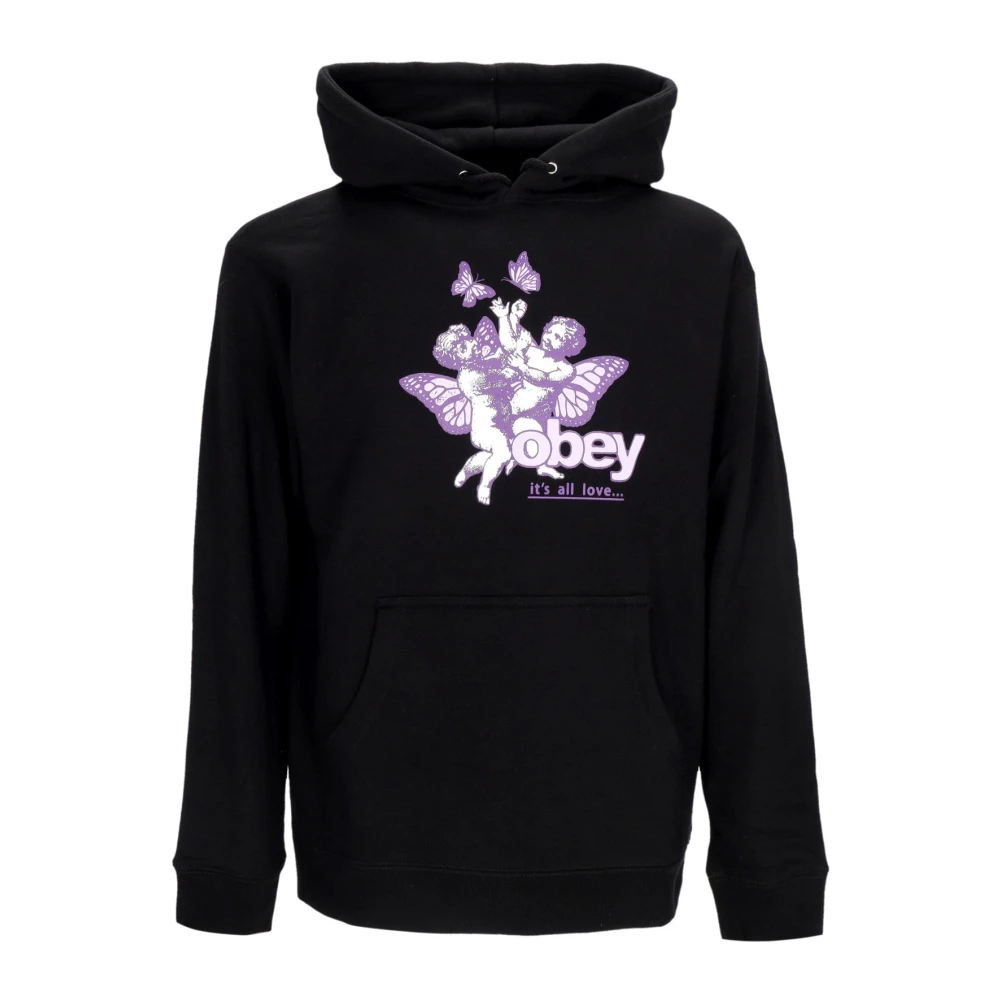 Obey Liefde Basic Hooded Fleece Dames Hoodie Black Dames