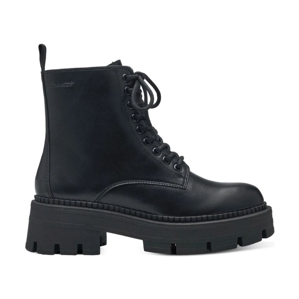 Tamaris Women's Black Lace-Up Boots, Female,, Closed Booties Size 7 Uk Adult