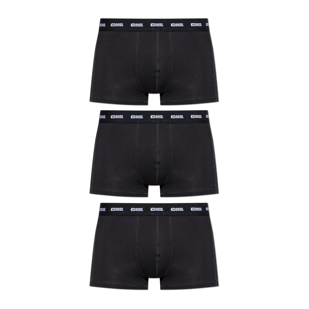 Diesel Mannelijk Zwart Ondergoed Heren, Xs, Katoen, Damien-Utlt-3Pack Boxer Briefs 3-Pack