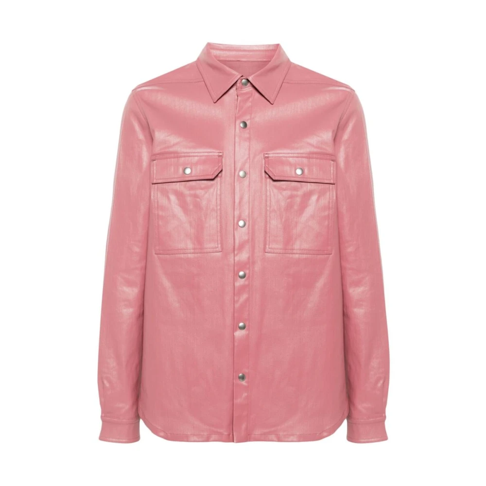 Rick Owens Denim Jas Pink Heren