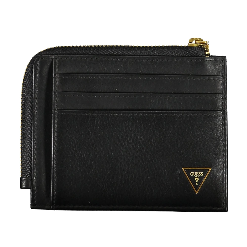 Guess Elegante Leren Portemonnee met RFID-bescherming Black Heren