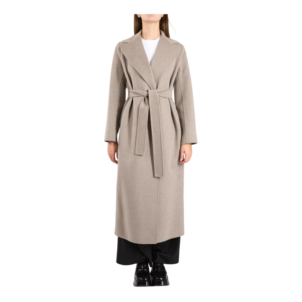 Max Mara Wollen Jas Poldo Stijl Beige Dames