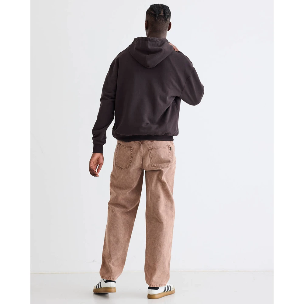 Woodbird Globe Hoodie Brown Heren