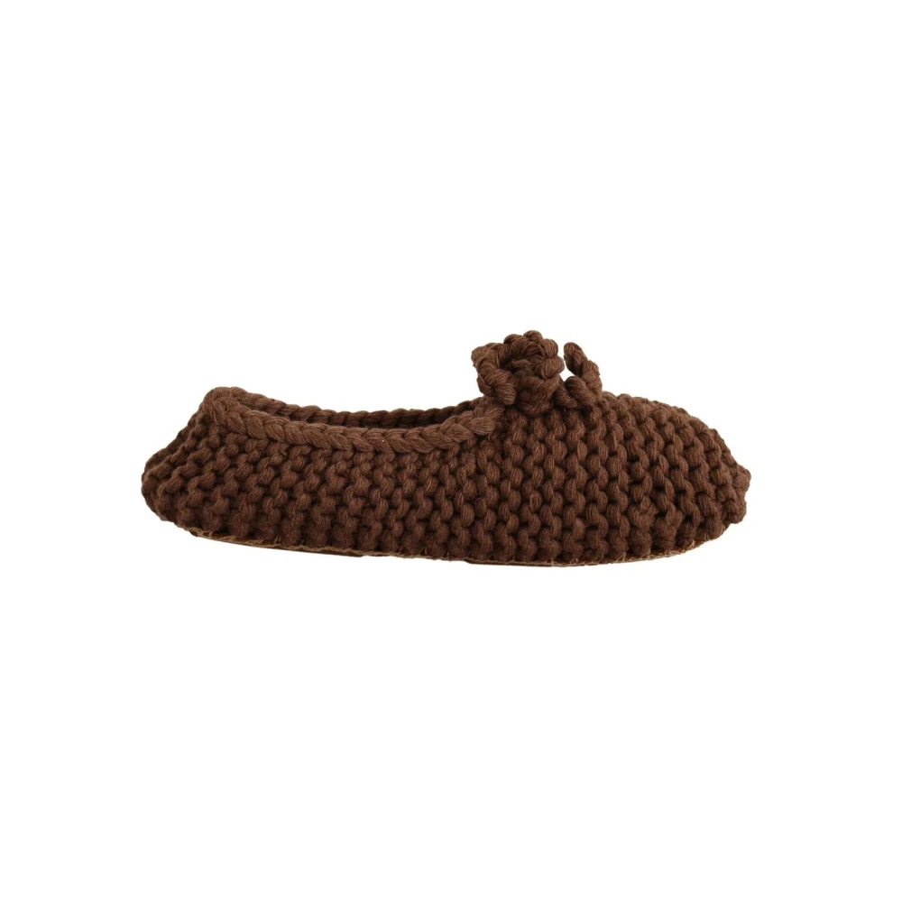 Dolce & Gabbana Elegant Wool Knit Ballerina Flats - Female - Slippers - Brown - 7 Uk - Shoes - Image 3