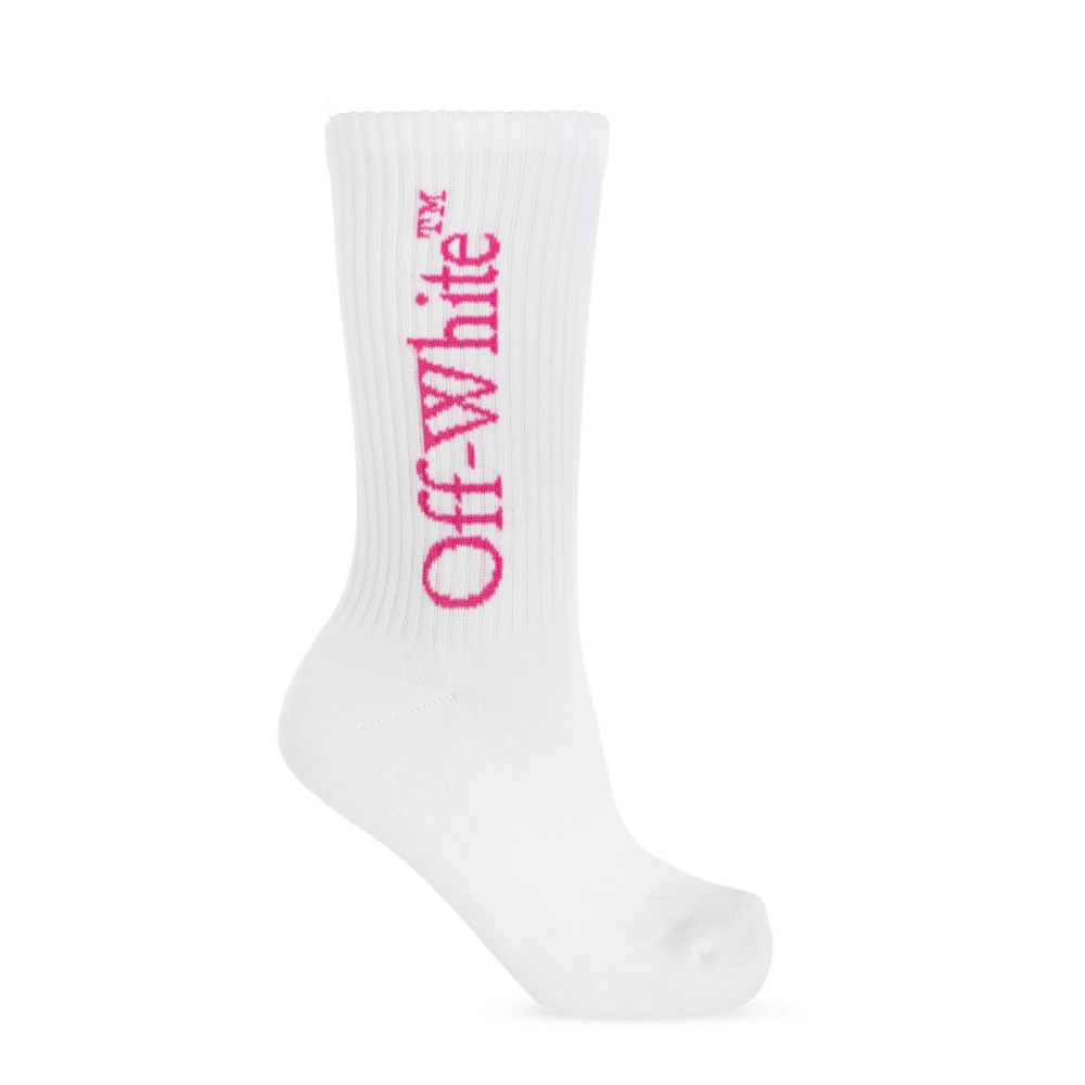 Off White Sokken met logo White Dames