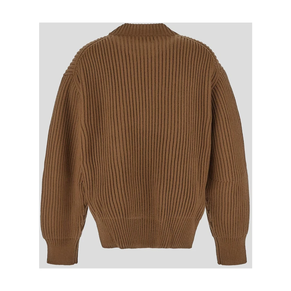 Jil Sander Chunky Merino Trui Brown Dames