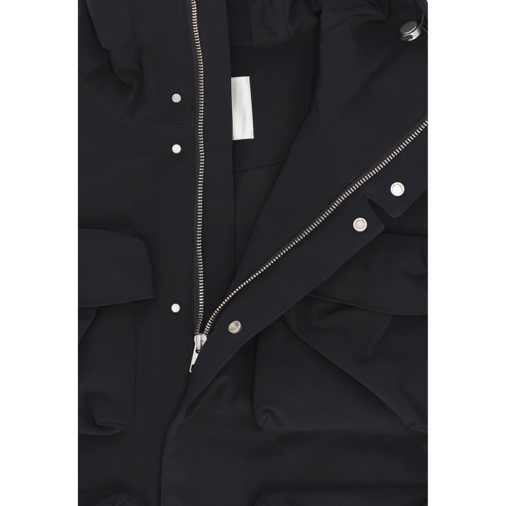 Arte Antwerp Technische Stof Hooded Jas Zwart Black Heren