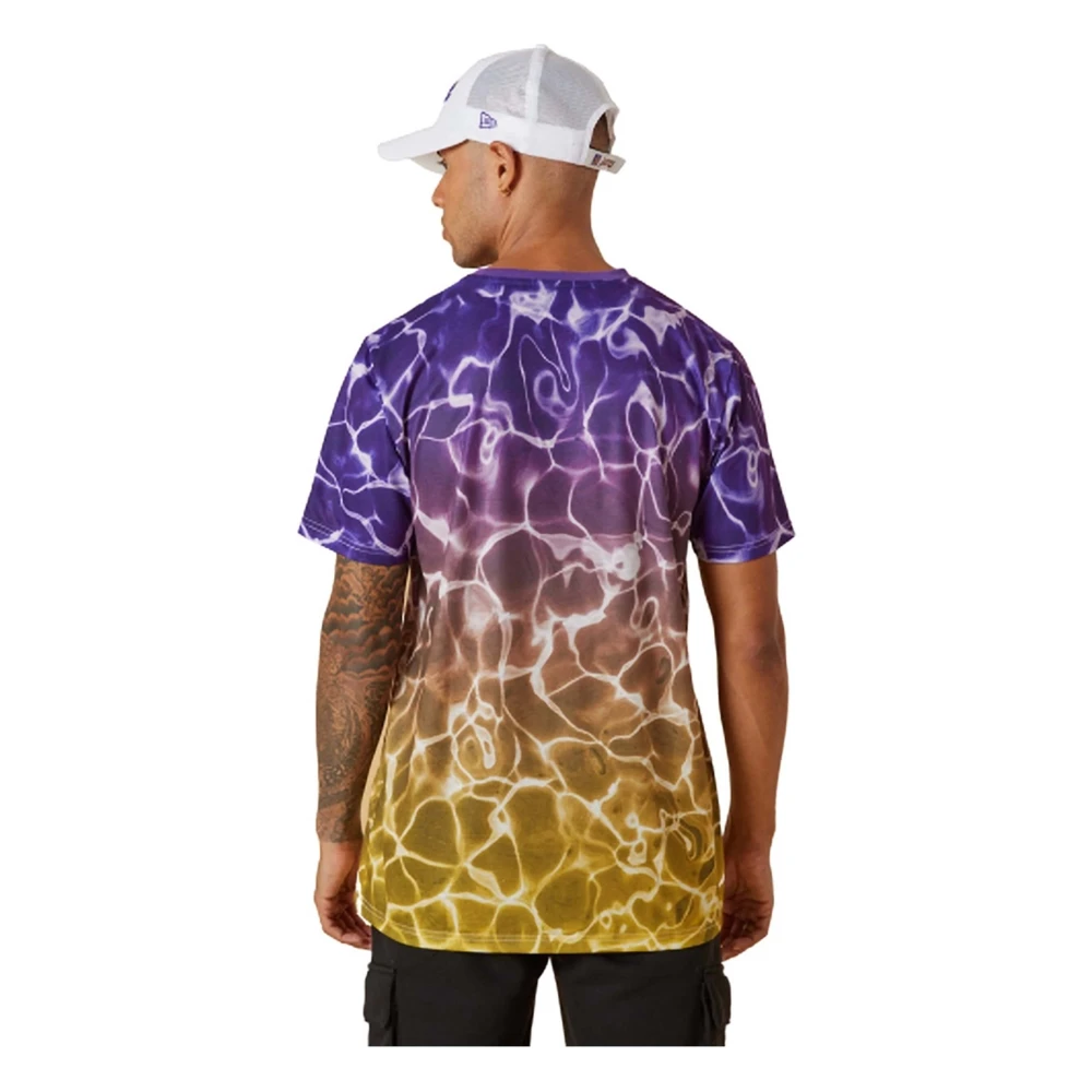 new era NBA L.A Lakers Teamkleur Waterprint T-shirt Multicolor Heren