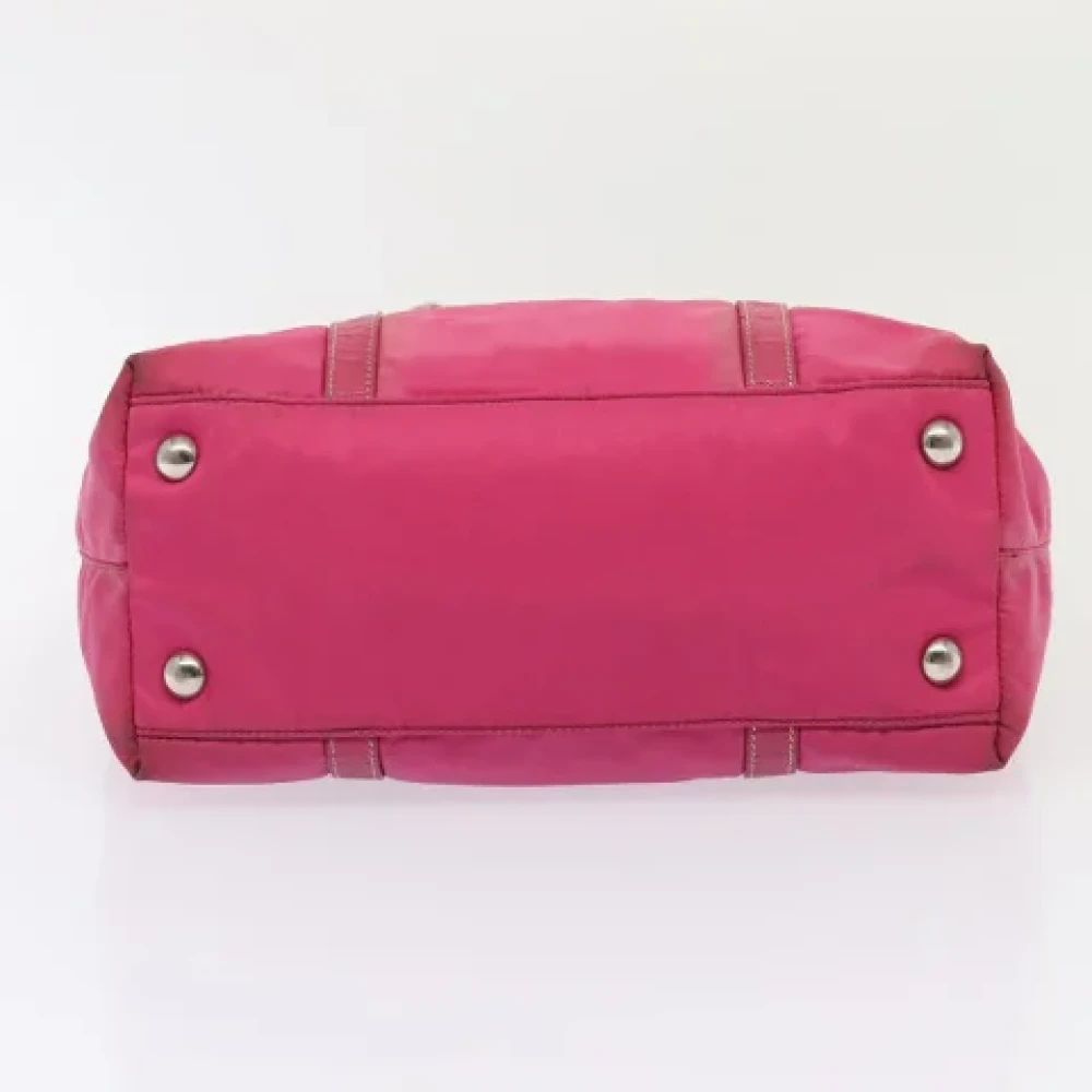 Prada Vintage Pre-owned Nylon handbags Pink Dames