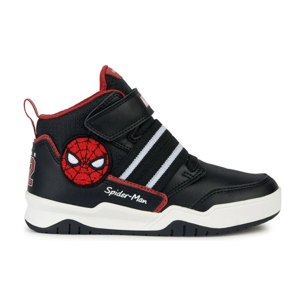 Geox Boys Black Sneakers,, Red Perth Booties For Size 33 Eu